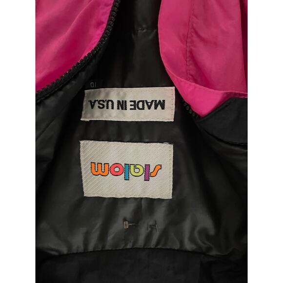 Vintage Slalom Skisuit Neon Blocks Black bottom Women’s size 10 - Picture 1 of 11